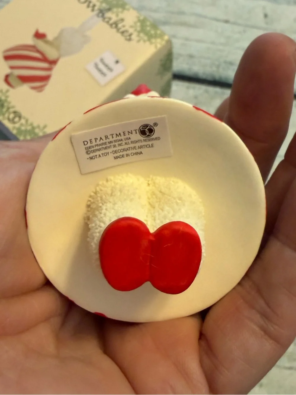 2017 Dept 56 Snowbabies sweet tweet ceramic ornament.